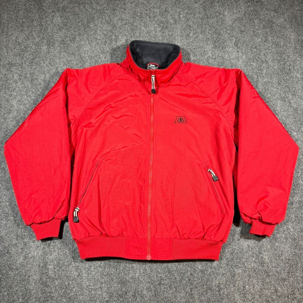 White Bear Clothing Co Three Season Jacket Mens Size L Red Fleece Lined